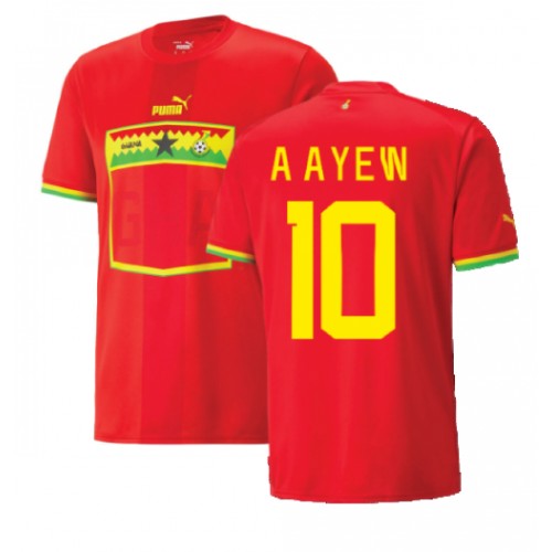 Ghana Andre Ayew #10 Replika Udebanetrøje VM 2022 Kortærmet
